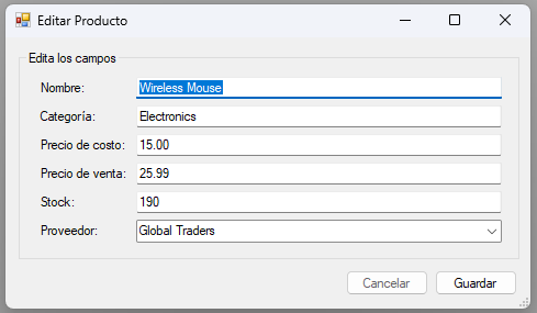 Editar Producto